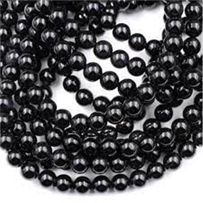 Semi Precious Strand Black Onyx Natural 6mm (Approx 63 beads) ea