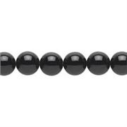 Semi Precious Strand Black Onyx Natural Dyed 10mm (Approx 18 beads) ea