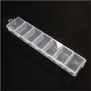 Flip Top Storage 7 Compartments Plastic 15.5x3.3x1.8cm - Each