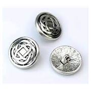 Button Metal Shank Celtic Knot 17mm   ea