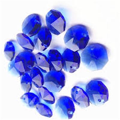 Preciosa Crystal Octagon 1 hole Royal Blue Transparent 14mm ea