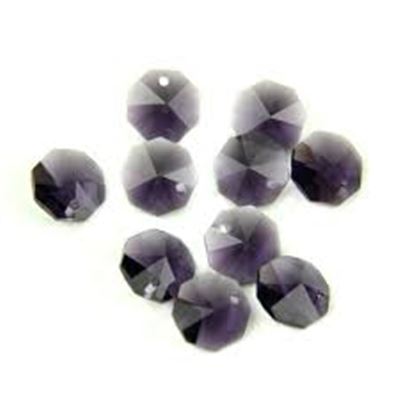 Preciosa Octagon 1 hole Tanzanite Transparent 14mm ea