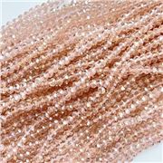 Glass Faceted Melon Strand Light Colorado 3x2mm (approx 148 beads) each