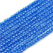Glass Round Strand Faceted Royal Blue 2mm (approx 193 beads)each