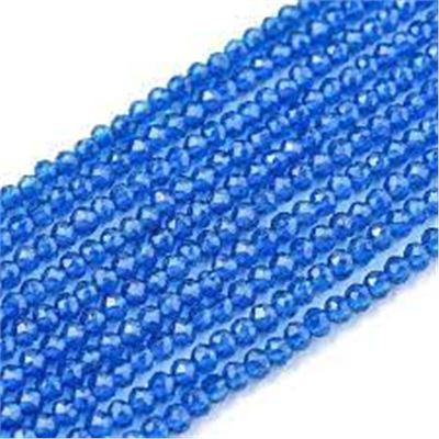 Glass Round Strand Faceted Royal Blue 2mm (approx 193 beads)each