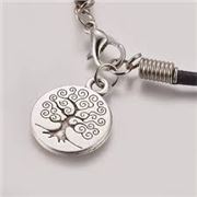 Tibetan Style Tree of Life; Nickel & Lead free. 27x23.5mm Antique Silver. Each
