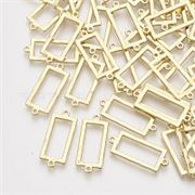 Connector Rectangle Gold 30x11.5x2mm ea