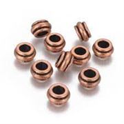 Filler Beads Antique Copper Round 12x7mm Hole 6.5mm each