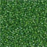 Delica DBR 274 Lined Pea Green Lustre 11/0 - Minimum 3g