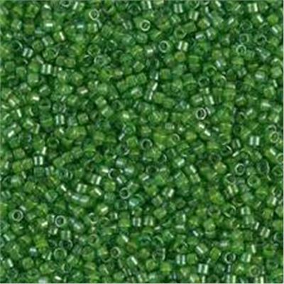 Delica DBR 274 Lined Pea Green Lustre 11/0 - Minimum 3g