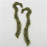 Bookmark Dragon Antique Bronze 11.5cm each