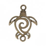 Connector Sea Turtle Antique Bronze 37x28mm each