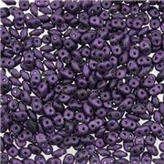Superduo 2.5 x 5mm Jet Metallic Suede Purple Approx 24g