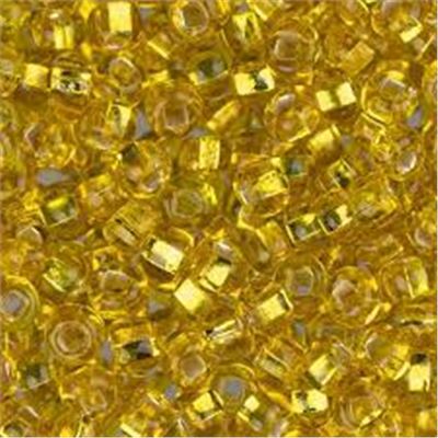 Czech Seed Bead Yellow Silver Lined 8/0 - Minimum 12g