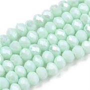 Glass Faceted Melon Strand Mint Green 3x2mm (approx 165 beads