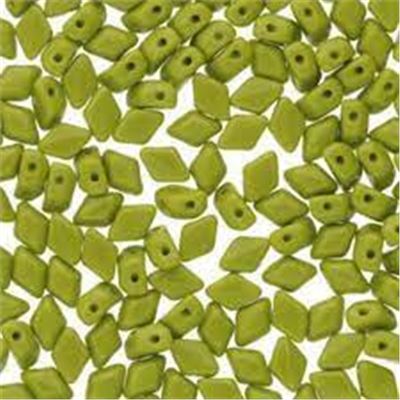 Mini Gem Duo 6x4mm Opaque Green Min 5g