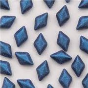 Mini Gem Duo 6x4mm Metallic Suede Blue Min 5g