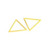 Triangle Link Brass Gold plated 17x20x1mm ID11x12mm Each
