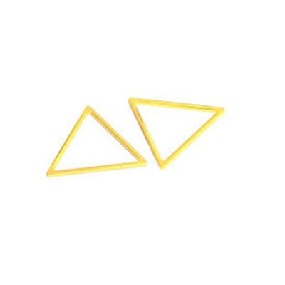 Triangle Link Brass Gold plated 17x20x1mm ID11x12mm Each