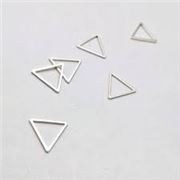 Triangle Link Brass Silver Plated17x20x1mm each