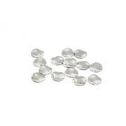 Hammered Flat Round Connector Silver Plated 12mm Two hole each