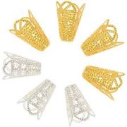 Filigree Squared Cone Silver 17x10mm ea