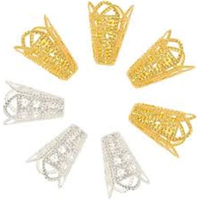 Filigree Squared Cone Silver 17x10mm ea