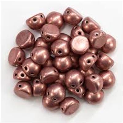 Czechmate Cabochon 7mm Saturated Metallic Blooming Dahlia 2 Hole each