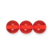 Tiffany Round Light Siam Transparent 8mm ea