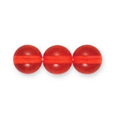 Tiffany Round Light Siam Transparent 8mm ea