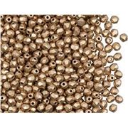 Firepolished Crystal Bronze Pale Gold 3mm ea