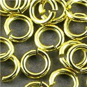 Jump Rings Gold (pale) Thick 5x1mm ea