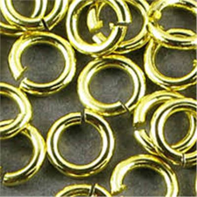 Jump Rings Gold (pale) Thick 5x1mm ea