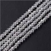 Glass Faceted Strand Bicone 3mm Crystal (approx 150 beads)