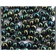 Miyuki Drop Metallic Green Iris 3.4mm - Minimum 10g