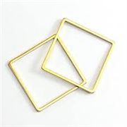 Connector Square Brass Gold Plated 20x20mm ea
