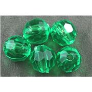 Plastic Hex Emerald Transparent 12mm - Minimum 8g
