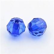 Plastic Hex Dark Blue Transparent 12mm - Minimum 8g