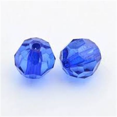 Plastic Hex Dark Blue Transparent 12mm - Minimum 8g