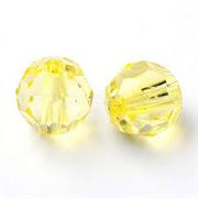 Plastic Hex Yellow Transparent 12mm - Minimum 8g
