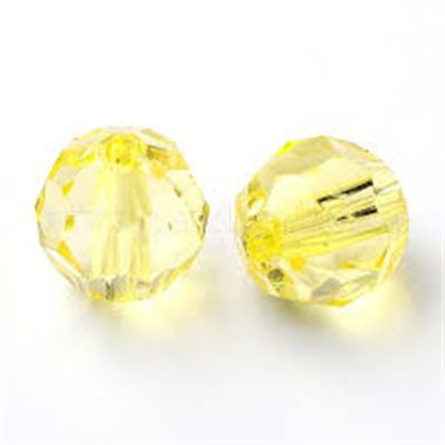 Plastic Hex Yellow Transparent 12mm - Minimum 8g