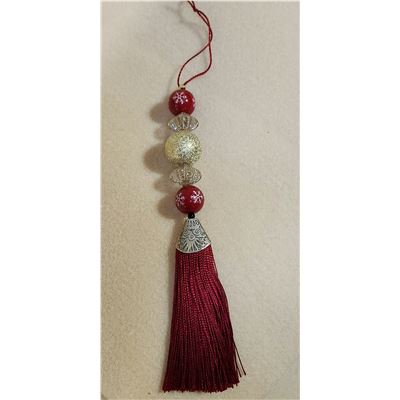 Christmas Tassels Pack of 2 Red and Gold Approx 20cm.