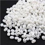 Superduo 2.5x5mm Pearl Shine White- Aprx 24g Tube