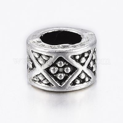 Filler Bead Tibetan Style Large Hole 8x5mm Hole 4.5mm ea