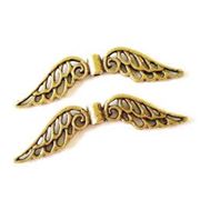 Angel Wings - Antique Gold 51x14mm ea