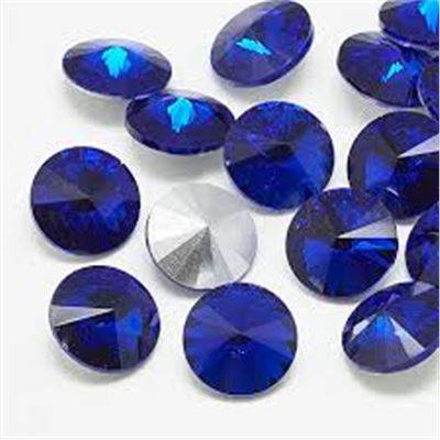 Crystal Rivoli Sapphire 12mm each