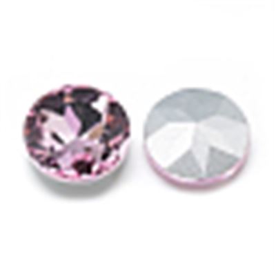 Pointed Back Glass Rhinestone Pearl Pink 8x3.5mm each
