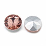 Pointed Back Glass Rhinestone Dark Salmon 8x3.5mm each