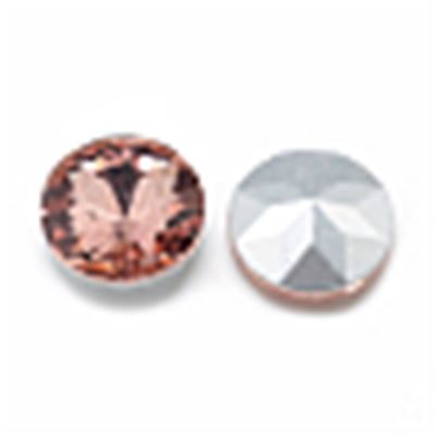 Pointed Back Glass Rhinestone Dark Salmon 8x3.5mm each