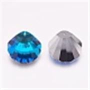 Crystal Shell Bermuda Blue 16x16x7.5mm Hole 1.6mm each